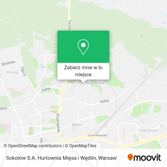 Mapa Sokołów S.A. Hurtownia Mięsa i Wędlin