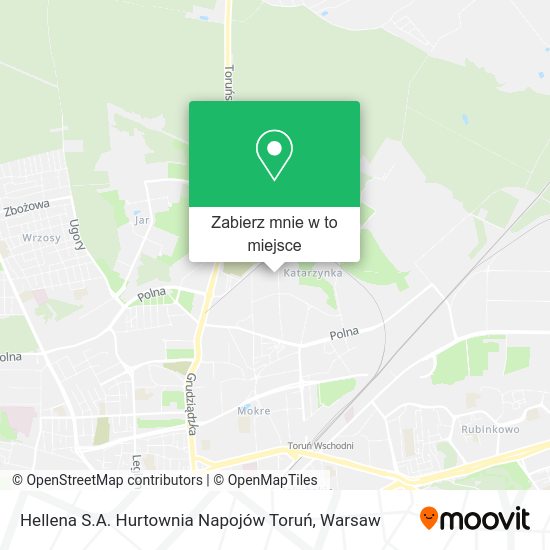 Mapa Hellena S.A. Hurtownia Napojów Toruń