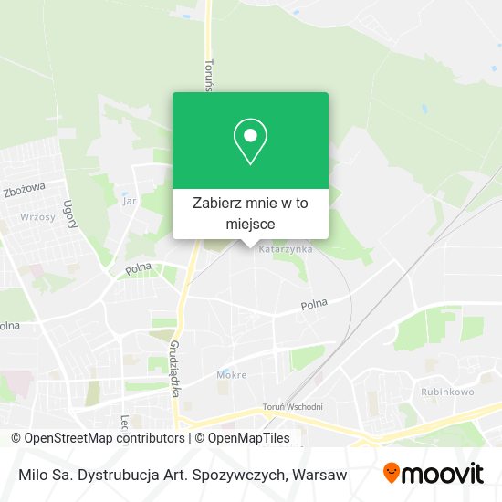 Mapa Milo Sa. Dystrubucja Art. Spozywczych