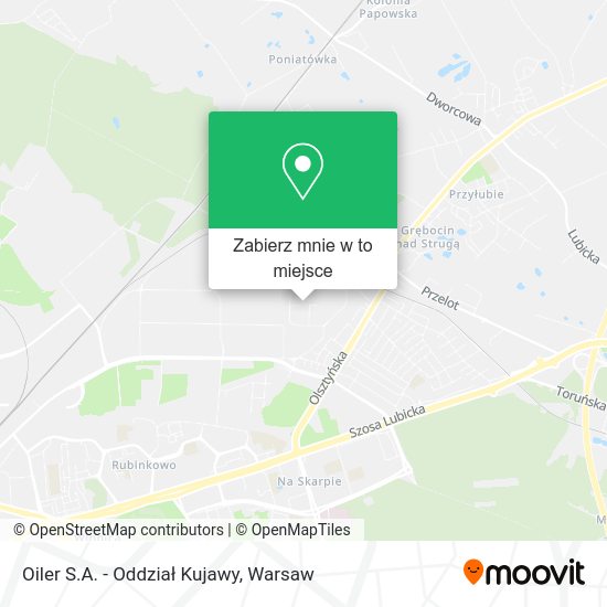 Mapa Oiler S.A. - Oddział Kujawy