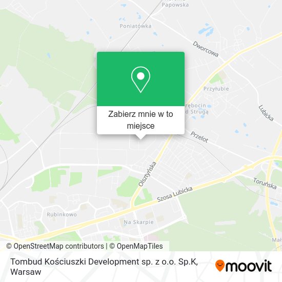 Mapa Tombud Kościuszki Development sp. z o.o. Sp.K