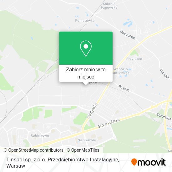 Mapa Tinspol sp. z o.o. Przedsiębiorstwo Instalacyjne