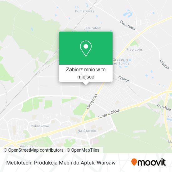 Mapa Meblotech. Produkcja Mebli do Aptek