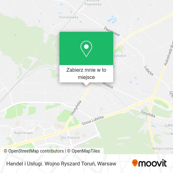 Mapa Handel i Usługi. Wojno Ryszard Toruń