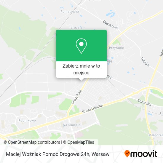 Mapa Maciej Woźniak Pomoc Drogowa 24h