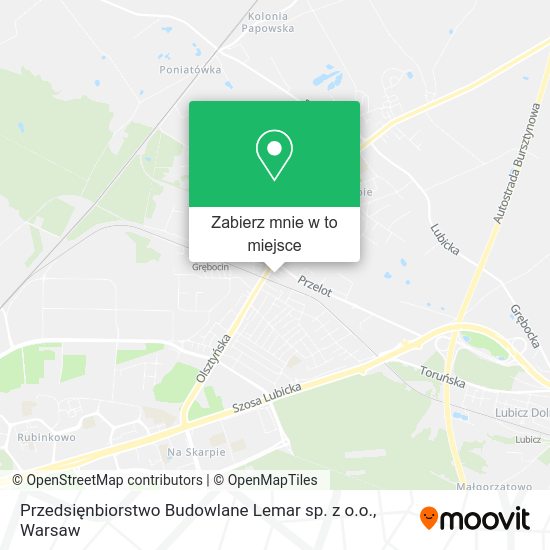 Mapa Przedsięnbiorstwo Budowlane Lemar sp. z o.o.