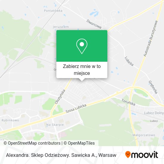 Mapa Alexandra. Sklep Odzieżowy. Sawicka A.