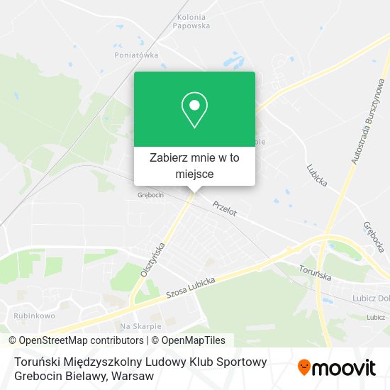 Mapa Toruński Międzyszkolny Ludowy Klub Sportowy Grebocin Bielawy