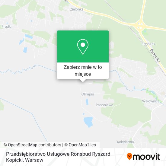 Mapa Przedsiębiorstwo Usługowe Ronsbud Ryszard Kopicki