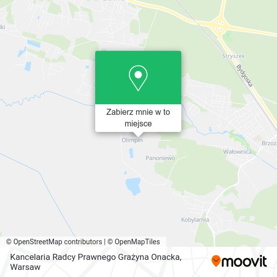 Mapa Kancelaria Radcy Prawnego Grażyna Onacka