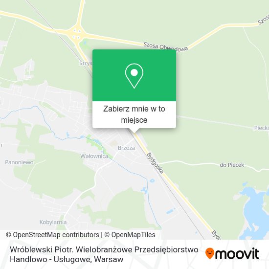 Mapa Wróblewski Piotr. Wielobranżowe Przedsiębiorstwo Handlowo - Usługowe