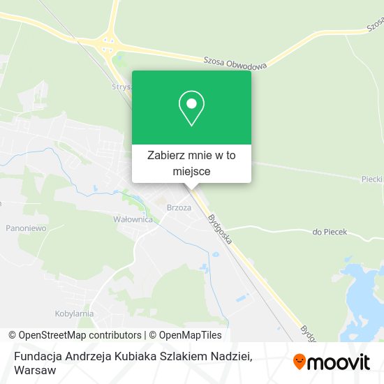 Mapa Fundacja Andrzeja Kubiaka Szlakiem Nadziei