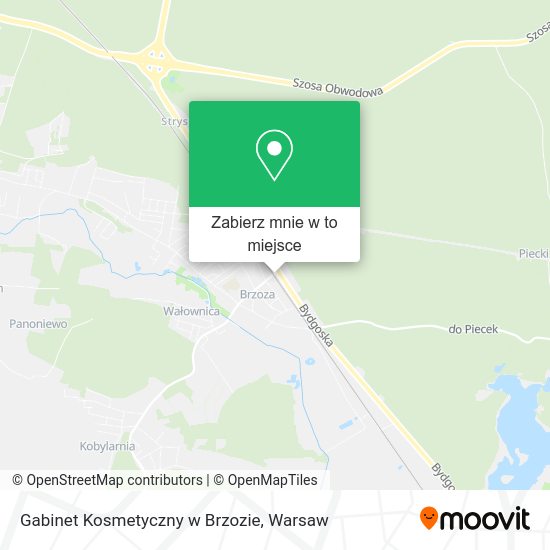 Mapa Gabinet Kosmetyczny w Brzozie