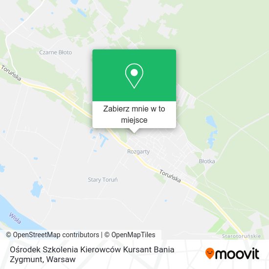 Mapa Ośrodek Szkolenia Kierowców Kursant Bania Zygmunt