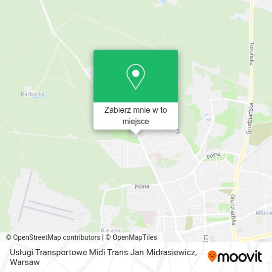 Mapa Usługi Transportowe Midi Trans Jan Midrasiewicz