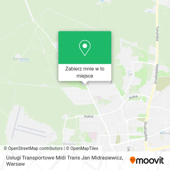 Mapa Usługi Transportowe Midi Trans Jan Midrasiewicz