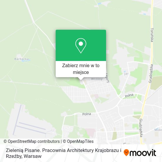 Mapa Zielenią Pisane. Pracownia Architektury Krajobrazu i Rzeźby