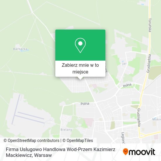 Mapa Firma Usługowo Handlowa Wod-Przem Kazimierz Mackiewicz