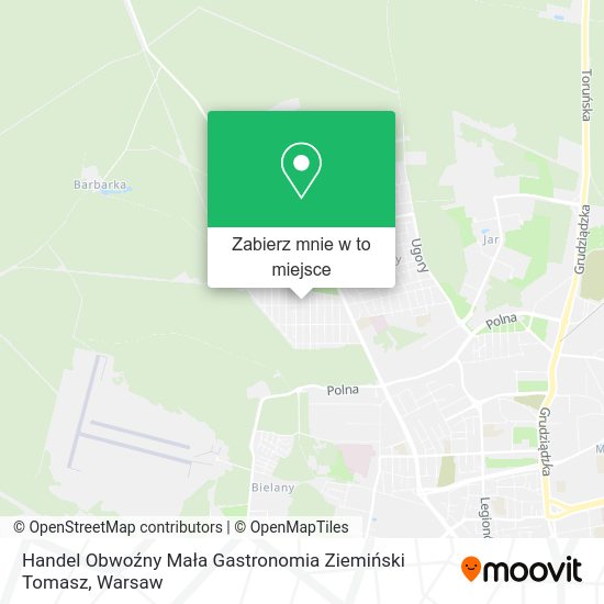 Mapa Handel Obwoźny Mała Gastronomia Ziemiński Tomasz