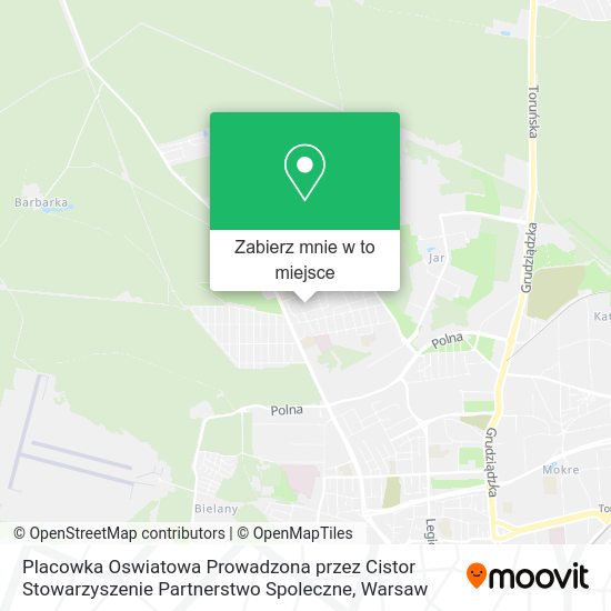 Mapa Placowka Oswiatowa Prowadzona przez Cistor Stowarzyszenie Partnerstwo Spoleczne