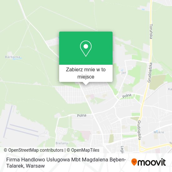 Mapa Firma Handlowo Usługowa Mbt Magdalena Bęben-Talarek