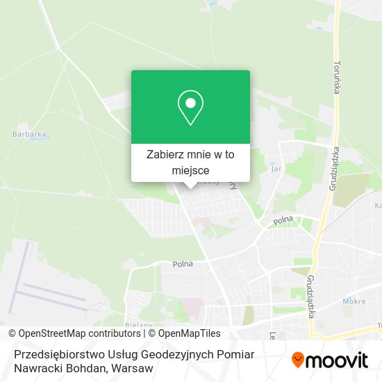 Mapa Przedsiębiorstwo Usług Geodezyjnych Pomiar Nawracki Bohdan