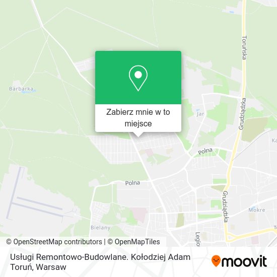 Mapa Usługi Remontowo-Budowlane. Kołodziej Adam Toruń