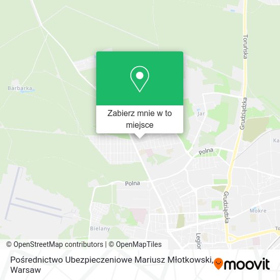 Mapa Pośrednictwo Ubezpieczeniowe Mariusz Młotkowski