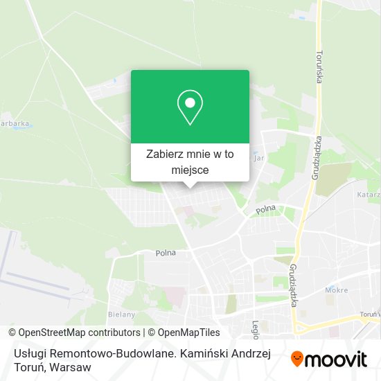 Mapa Usługi Remontowo-Budowlane. Kamiński Andrzej Toruń