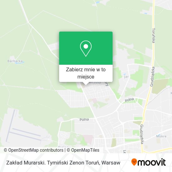 Mapa Zakład Murarski. Tymiński Zenon Toruń