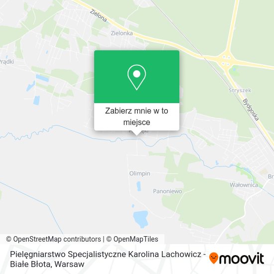 Mapa Pielęgniarstwo Specjalistyczne Karolina Lachowicz - Białe Błota