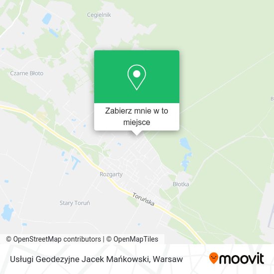 Mapa Usługi Geodezyjne Jacek Mańkowski