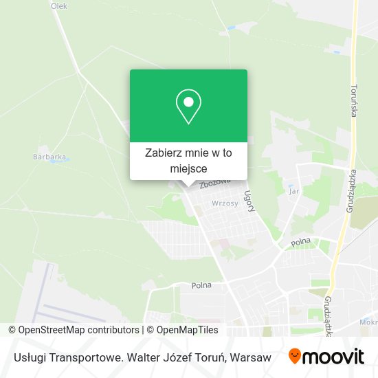 Mapa Usługi Transportowe. Walter Józef Toruń