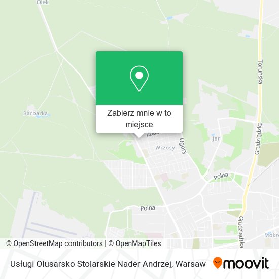 Mapa Usługi Olusarsko Stolarskie Nader Andrzej