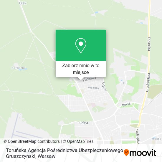 Mapa Toruńska Agencja Pośrednictwa Ubezpieczeniowego Gruszczyński