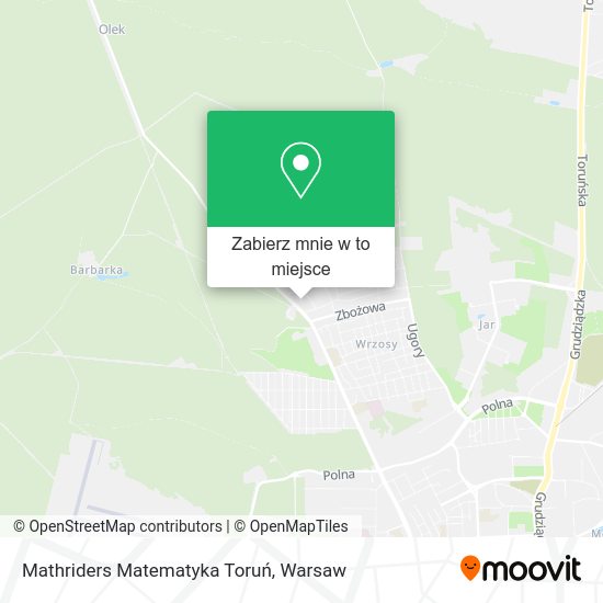 Mapa Mathriders Matematyka Toruń