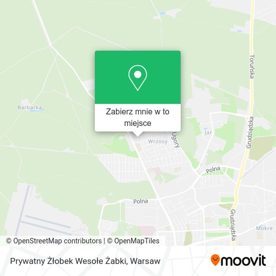 Mapa Prywatny Żłobek Wesołe Żabki