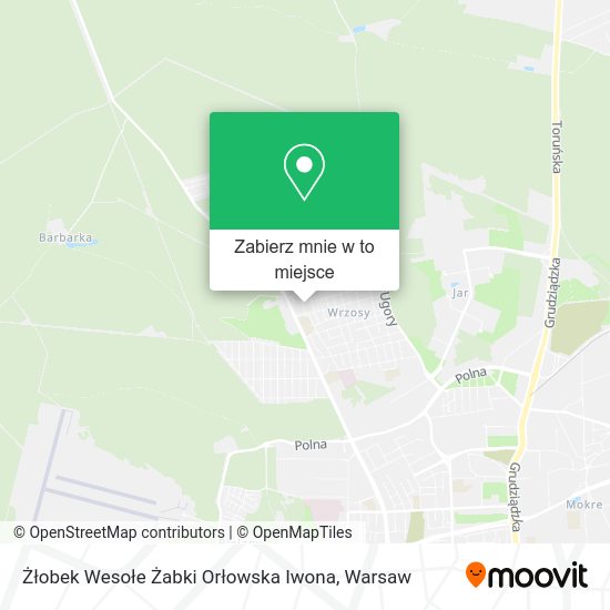 Mapa Żłobek Wesołe Żabki Orłowska Iwona