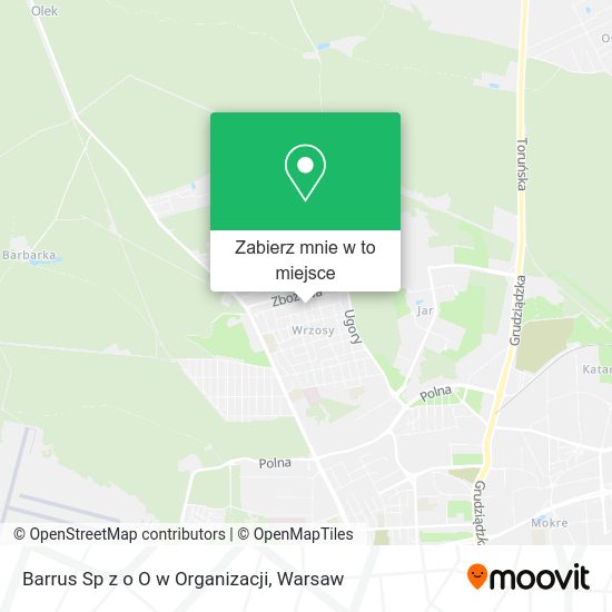 Mapa Barrus Sp z o O w Organizacji