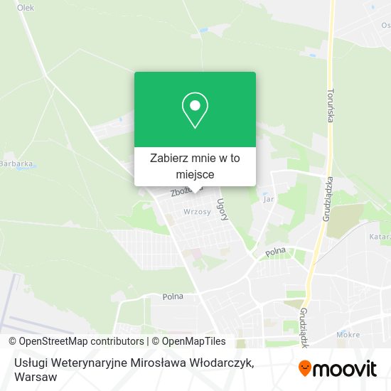 Mapa Usługi Weterynaryjne Mirosława Włodarczyk