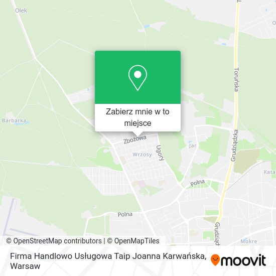 Mapa Firma Handlowo Usługowa Taip Joanna Karwańska