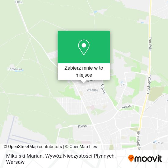 Mapa Mikulski Marian. Wywóz Nieczystości Płynnych