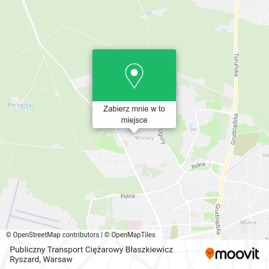 Mapa Publiczny Transport Ciężarowy Błaszkiewicz Ryszard