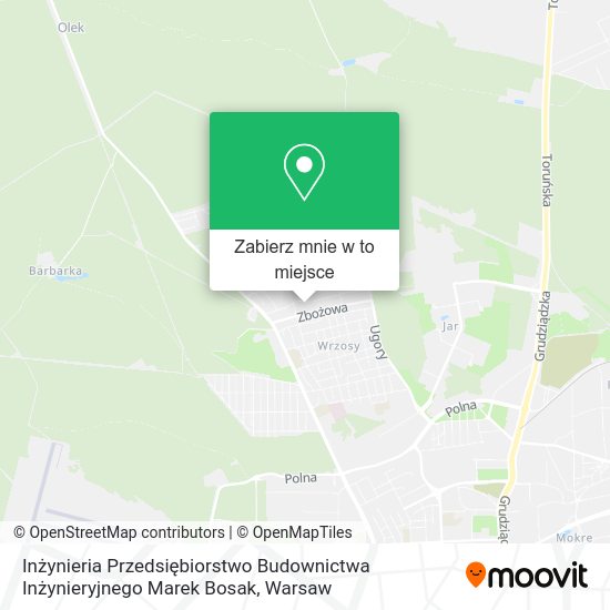 Mapa Inżynieria Przedsiębiorstwo Budownictwa Inżynieryjnego Marek Bosak