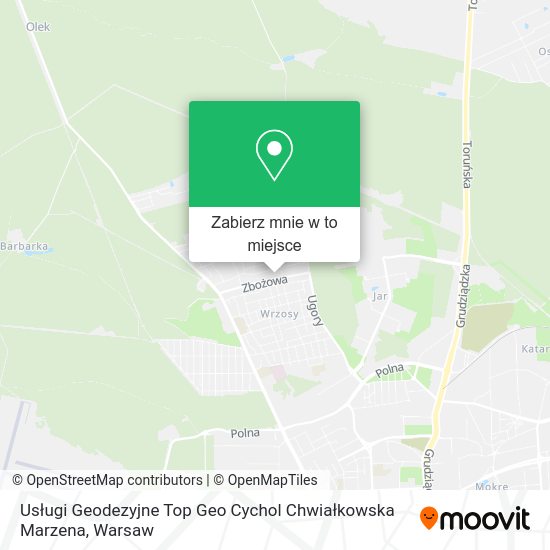 Mapa Usługi Geodezyjne Top Geo Cychol Chwiałkowska Marzena