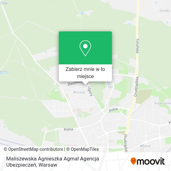 Mapa Maliszewska Agnieszka Agmal Agencja Ubezpieczeń