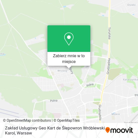 Mapa Zakład Usługowy Geo Kart de Ślepowron Wróblewski Karol