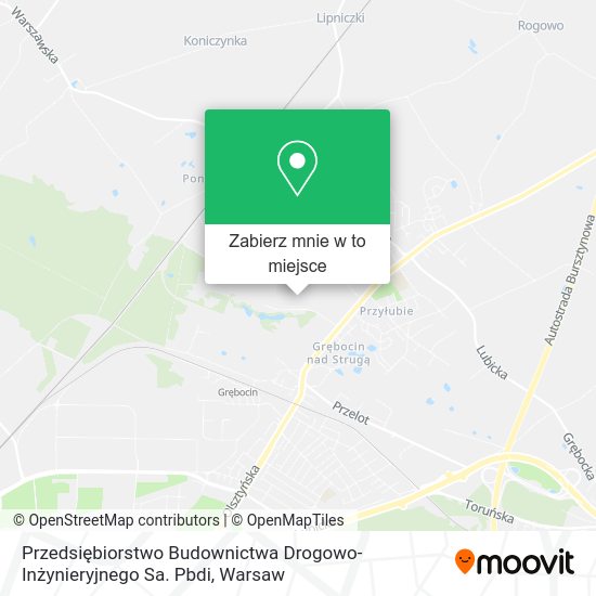 Mapa Przedsiębiorstwo Budownictwa Drogowo-Inżynieryjnego Sa. Pbdi