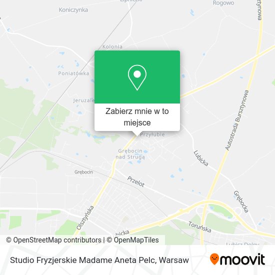 Mapa Studio Fryzjerskie Madame Aneta Pelc