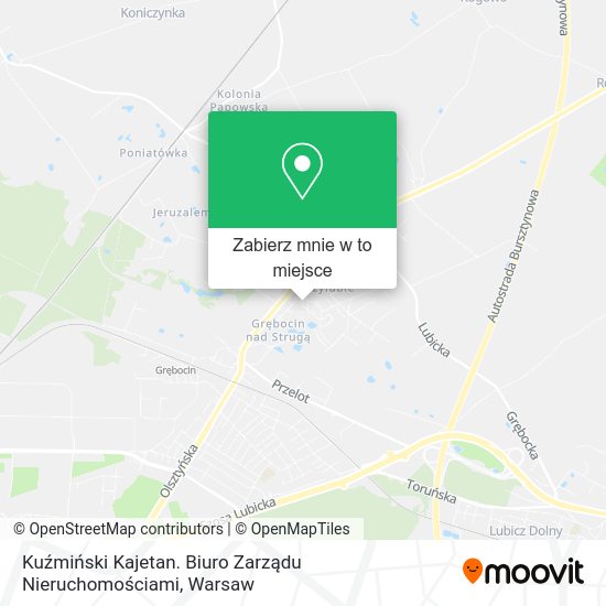 Mapa Kuźmiński Kajetan. Biuro Zarządu Nieruchomościami